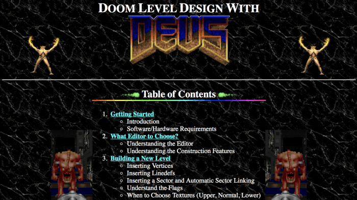 A website about Doom Level design