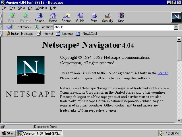 Netscape Navigator 4.04